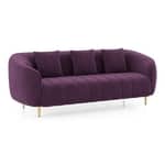 Modern Channel Tufted 3-Seater Sofa with Quilted Arms - Shivora Crafts