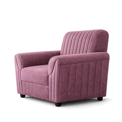 Modern Vertical Channel Tufted Armchair – Upholstered Accent Lounge Chair