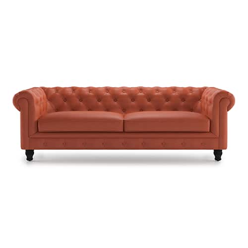 Classic Chesterfield 3 Seater Sofa with Deep Button Tufting