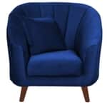 Modern Curved Barrel Accent Armchair