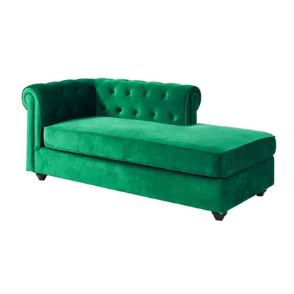 Classic Chesterfield Chaise Lounge Sofa with Button Tufted Backrest