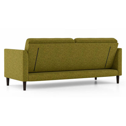 Modern 3 Seater Fabric Sofa with Cushioned Backrest- Shivora Crafts