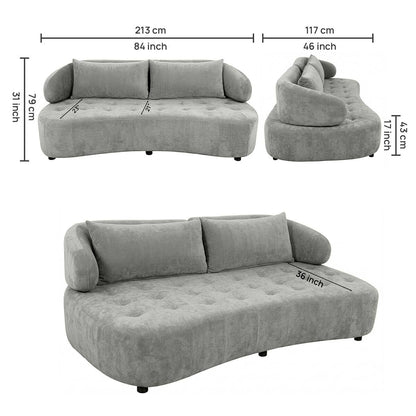Modern Tufted Deep-Seat Lounge Sofa