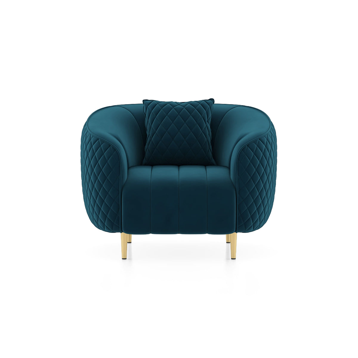 Quilted Channel Back Accent Armchair - Shivora Crafts