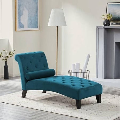 Modern Tufted Chaise Lounge Chair – Upholstered Reclining Accent Seat-Shivora Crafts