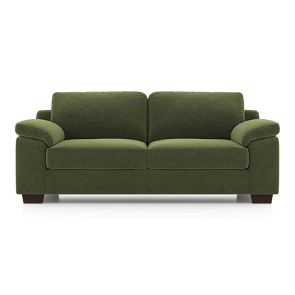 Modern 3 Seater Sofa | Plush Upholstered Sofa with Rolled Arms- Shivora Crafts