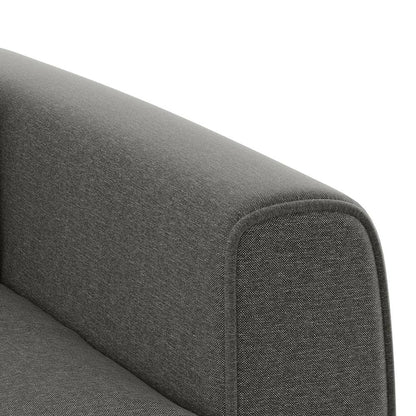 Modern 3-Seater Sofa with Vertical Channel Back-Shivora Crafts