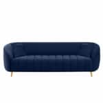 Modern Curved Channel Tufted 3-Seater Sofa- Shivora Crafts