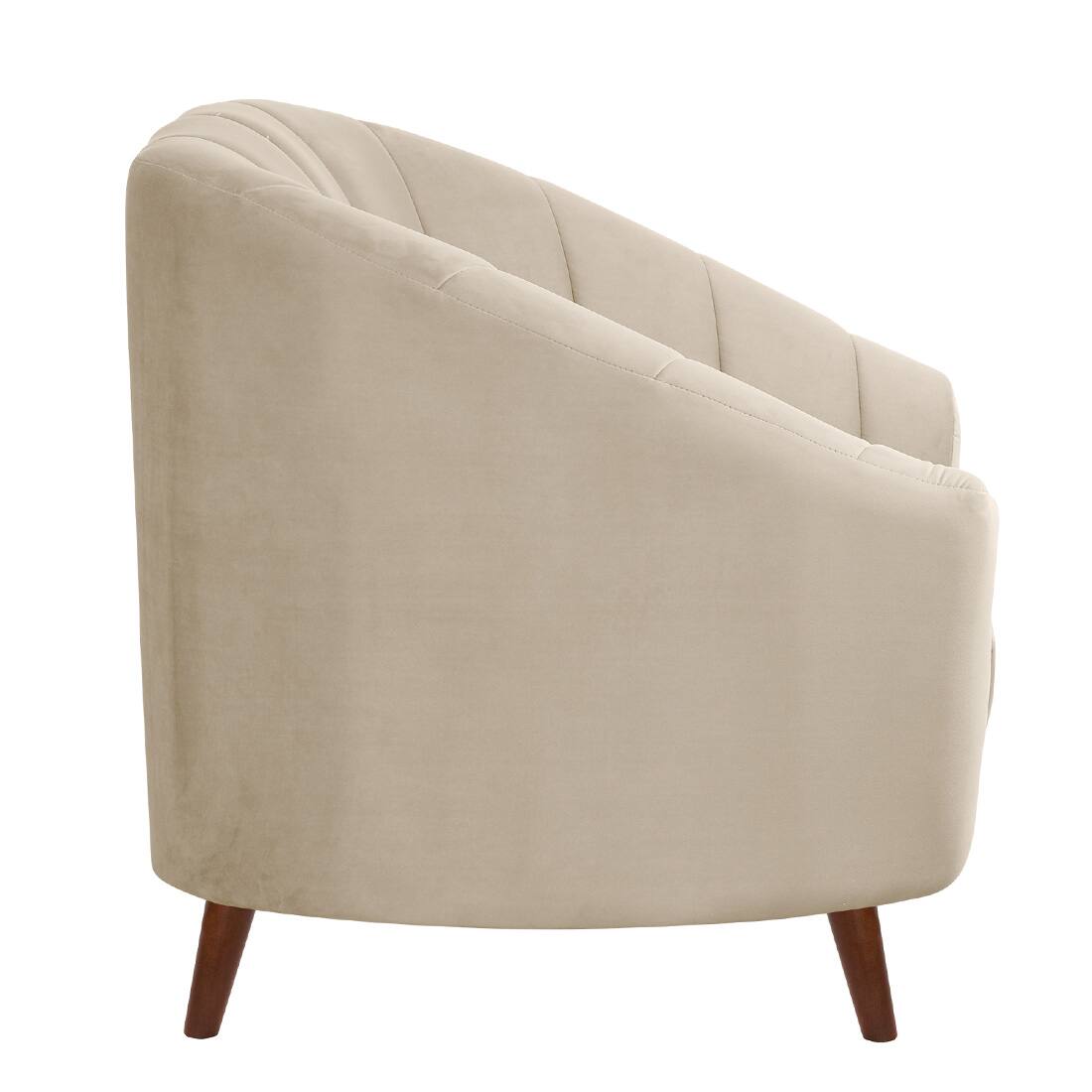 Modern Curved Barrel Accent Armchair